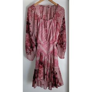 Free People Seven Wonders Pink min iDress Sz S Boho Open Back